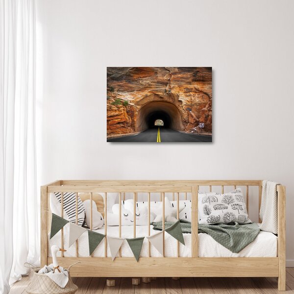 Staklena slika - tunel u stijeni (70x50 cm)