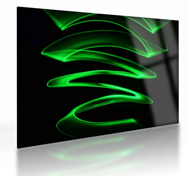 Staklena slika - neonski valovi (70x50 cm)