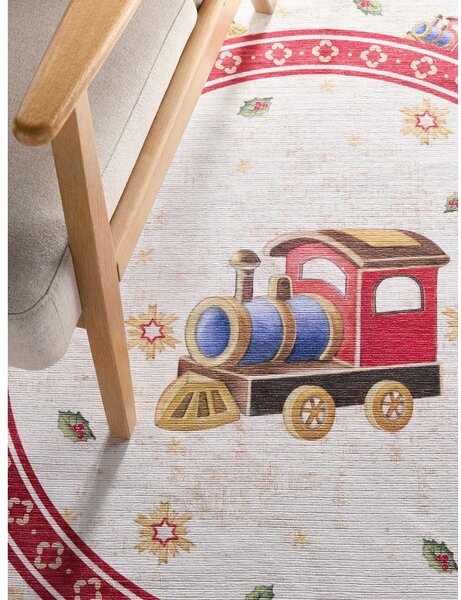 Crveni okrugao tepih s božićnim motivom ø 160 cm Toy's Delight Train – Villeroy&Boch