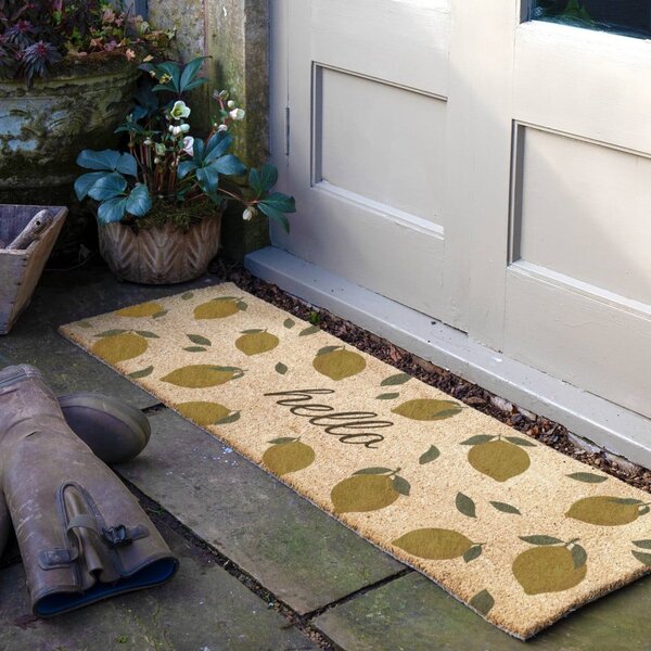 Otirač od kokosovih vlakana 40x120 cm Hello Lemons – Artsy Doormats