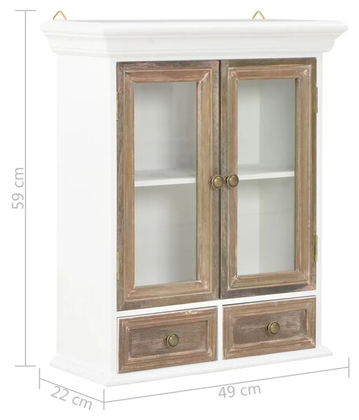 Zidni ormarić bijeli 49 x 22 x 59 cm od konstruiranog drva