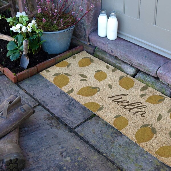 Otirač od kokosovih vlakana 40x120 cm Hello Lemons – Artsy Doormats