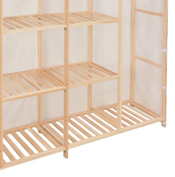 Ormar od tkanine bijeli 173 x 40 x 170 cm - Bijela 1 1 Bijela
