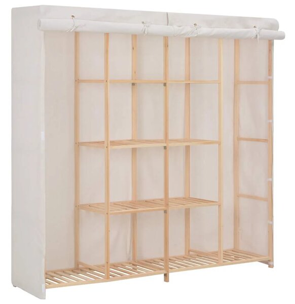 Ormar od tkanine bijeli 173 x 40 x 170 cm - Bijela 1 1 Bijela