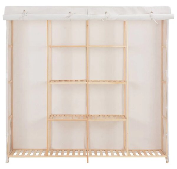 Ormar od tkanine bijeli 173 x 40 x 170 cm - Bijela 1 1 Bijela