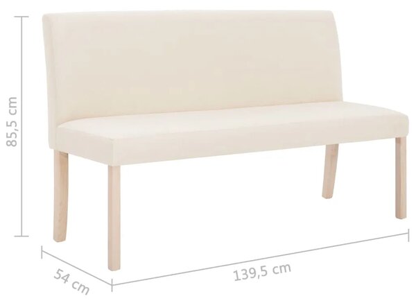 Klupa od poliestera 139 5 cm krem - Krema Krema