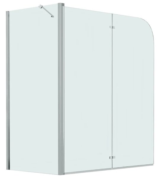 Dvostruka preklopna Tuš kabina ESG 120 x 68 x 130 cm - Crna Transparentan