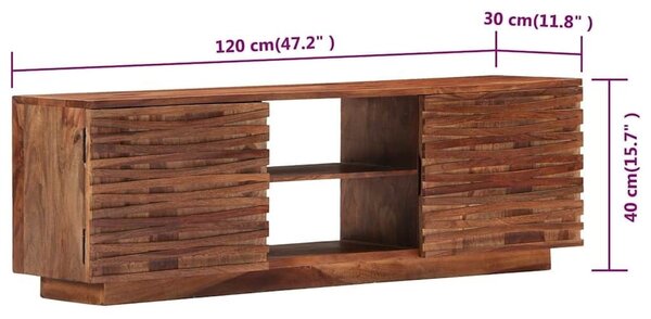 TV ormarić 120 x 30 x 40 cm od masivnog drva akacije
