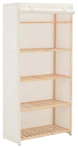 Ormar od tkanine bijeli 79 x 40 x 170 cm - Bijela 79 x 40 x 170 cm 1 1