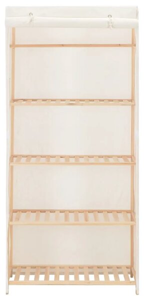 Ormar od tkanine bijeli 79 x 40 x 170 cm - Bijela 79 x 40 x 170 cm 1 1