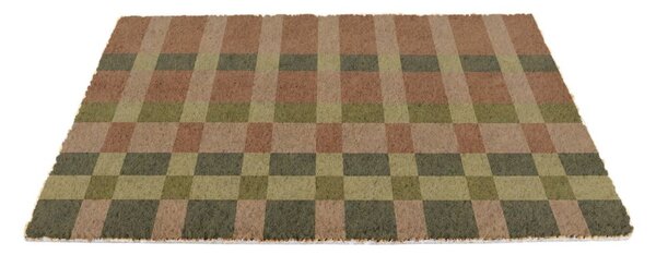 Otirač od kokosovih vlakana 40x60 cm Pink and Blue Check – Artsy Doormats