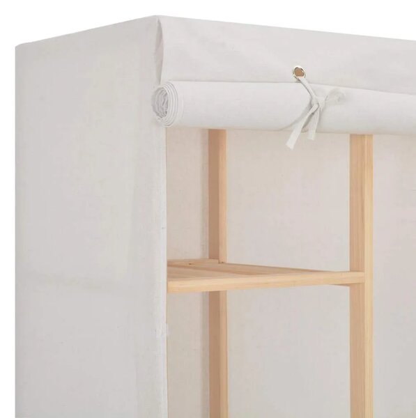 Ormar od tkanine bijeli 135 x 40 x 170 cm - Bijela 1 1 Bijela