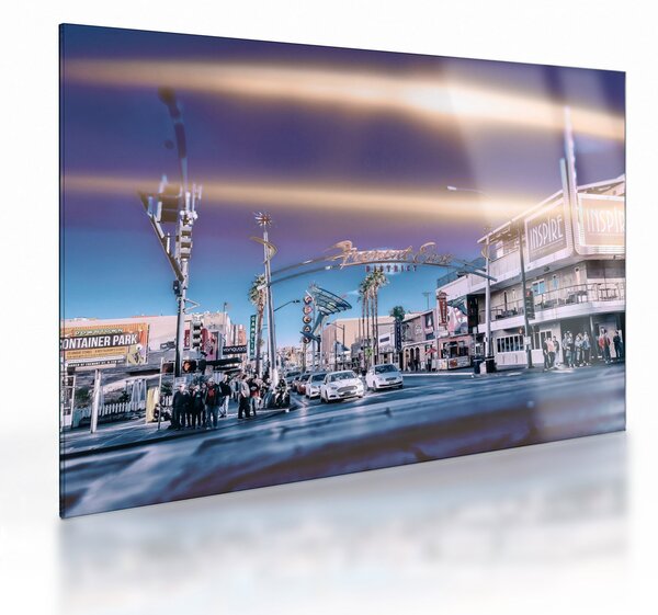 Staklena slika ulice u Las Vegasu (70x50 cm)