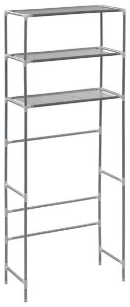 Stalak za pohranu iznad perilice 3 razine srebrni 69x28x169 cm - Srebrno 69 x 28 x 169 cm Srebrno 69 x 28 x 169 cm