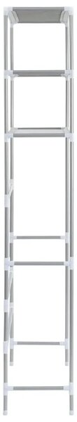 Stalak za pohranu iznad perilice 3 razine srebrni 69x28x169 cm - Srebrno 69 x 28 x 169 cm Srebrno 69 x 28 x 169 cm