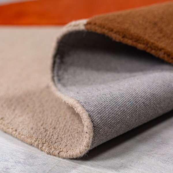 Ciglasti ručno rađen vunen okrugao tepih ø 150 cm Mia Segment – Flair Rugs
