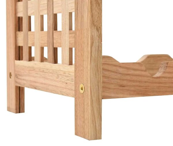 Stalak za vino za 25 boca od masivne orahovine 63 x 25 x 73 cm
