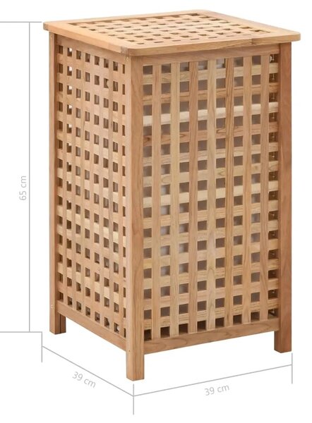 Košara za rublje 39 x 39 x 65 cm od masivnog drva oraha - 39 x 39 x 65 cm 1 39 x 39 x 65 cm