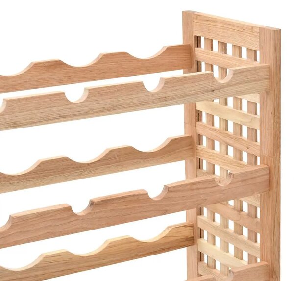 Stalak za vino za 25 boca od masivne orahovine 63 x 25 x 73 cm