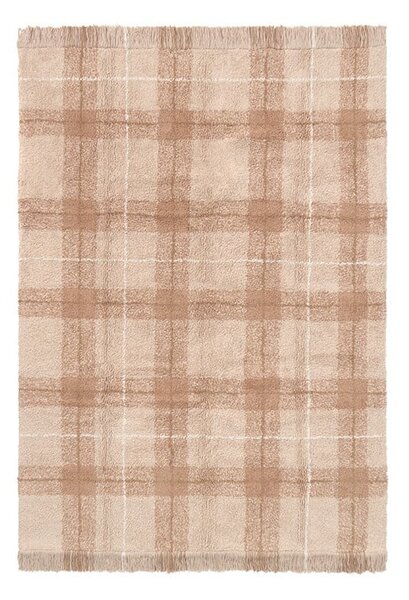 Svijetlo ružičasti periv/ručno rađen pamučan tepih 90x120 cm Tartan Rose – Lorena Canals