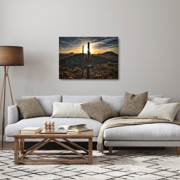 Staklena slika - kaktusi na suncu (70x50 cm)