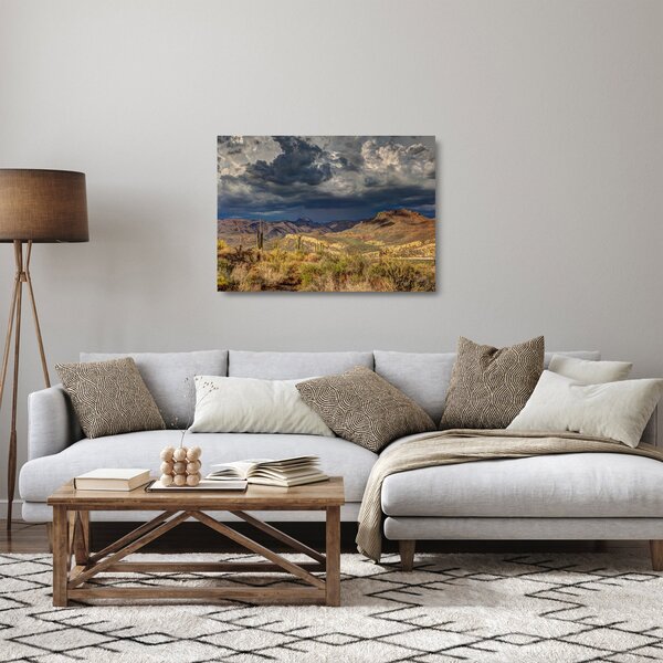 Staklena slika - kaktusi u prirodi (70x50 cm)