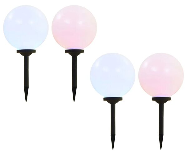 Vanjske solarne svjetiljke 4 kom LED kuglaste 30 cm RGB - 30 cm 4 1 30 cm