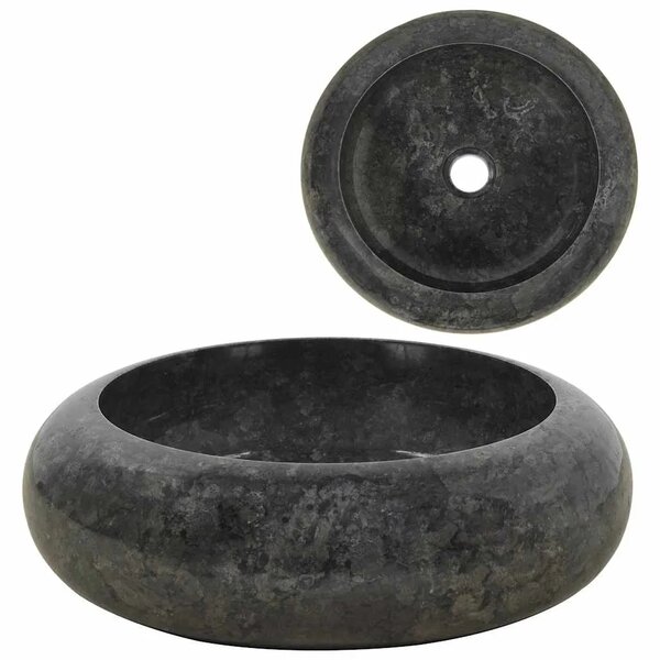 Lavabo - Umivaonik 40 x 12 cm mramorni crni - Crna Crna