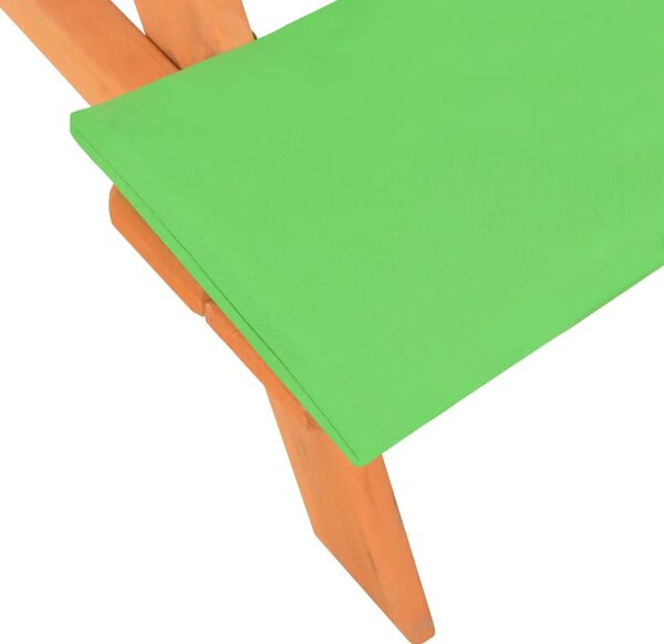 Dječji stol za piknik s klupama od masivne jelovine 89x79x50 cm