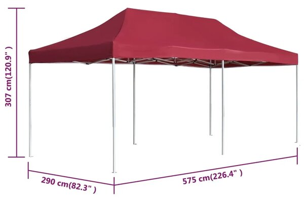 Profesionalni sklopivi šator za svadbe - šator za zabave 6 x 3 m crvena boja vina - boja crnog vina 6 x 3 m 1 Boja crnog vina