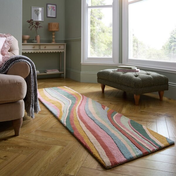 Ručno rađena vunena staza 60x230 cm Abstract Flow – Flair Rugs