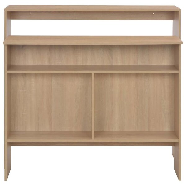 Barski stol s 2 stolne ploče boja hrasta 130 x 40 x 120 cm - Boja hrasta 1 Boja hrasta