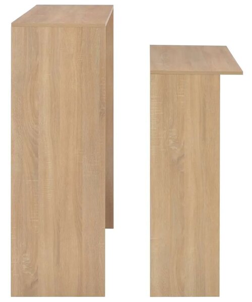 Barski stol s 2 stolne ploče boja hrasta 130 x 40 x 120 cm - Boja hrasta 1 Boja hrasta