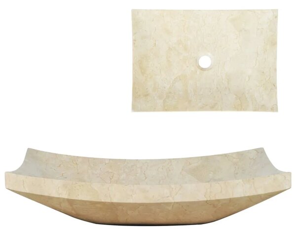 Lavabo - Umivaonik 50 x 35 x 12 cm mramorni krem - Krema Krema