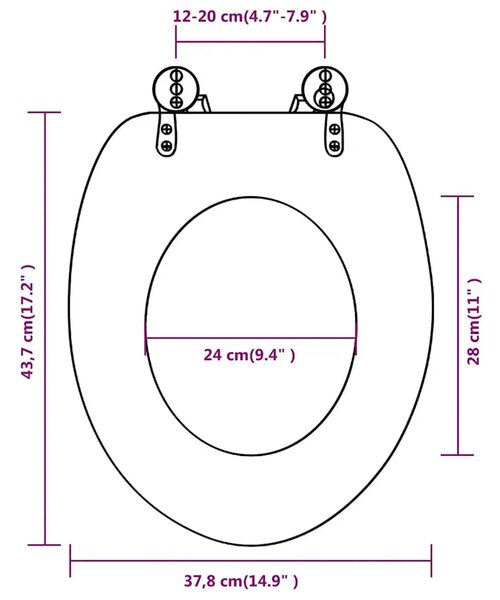 Daska za wc - Toaletna daska 2 kom MDF s uzorkom drva - 2 Staro drvo Ne 2