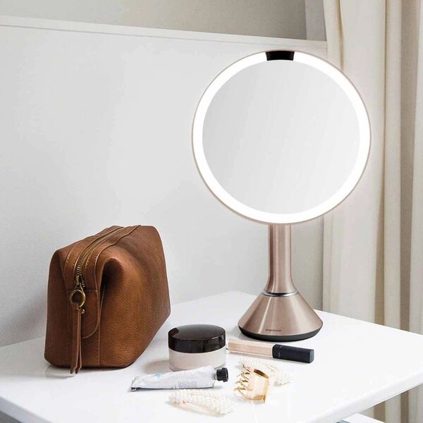 Kozmetičko ogledalo s osvjetljenjem/povećavajuće (5x) ø 20 cm Sensor – simplehuman