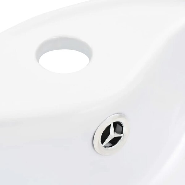 Lavabo - Umivaonik sa zaštitom od prelijevanja 36x13 cm keramički bijeli - Bijela Bijela