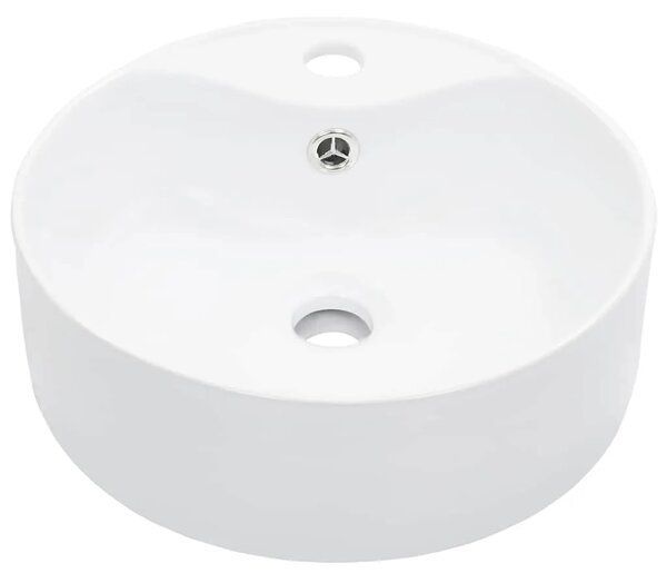 Lavabo - Umivaonik sa zaštitom od prelijevanja 36x13 cm keramički bijeli - Bijela Bijela