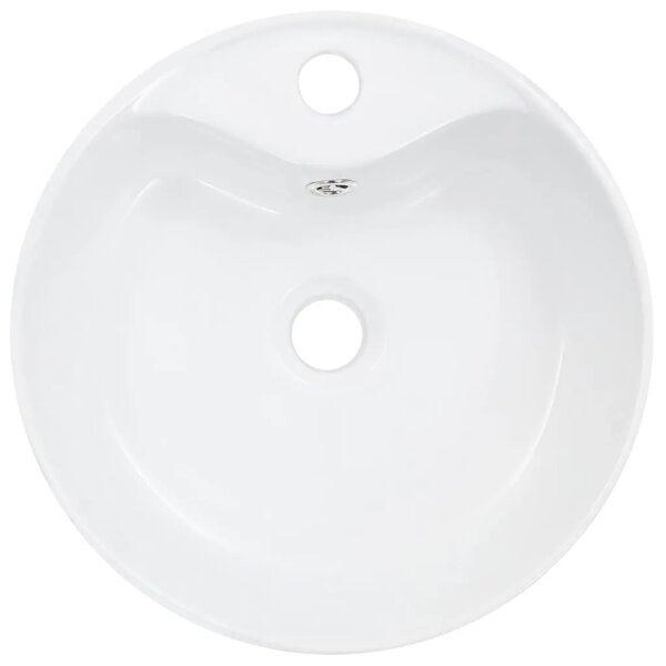 Lavabo - Umivaonik sa zaštitom od prelijevanja 36x13 cm keramički bijeli - Bijela Bijela