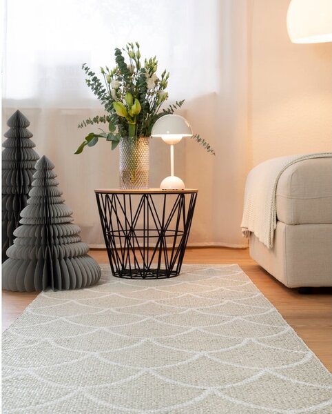 Krem unutarnja i vanjska staza 70x150 cm Kotte Linen – Pappelina
