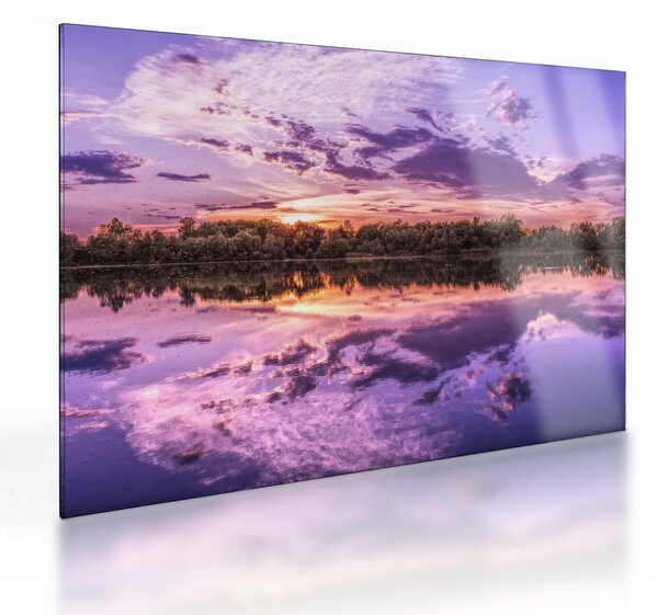Staklena slika ljubičastog neba (70x50 cm)