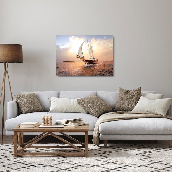 Staklena slika jahte (70x50 cm)