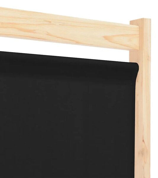 Paravan - Sobna pregrada sa 6 panela od tkanine 240 x 170 x 4 cm crna - Crna 6 1 Crna