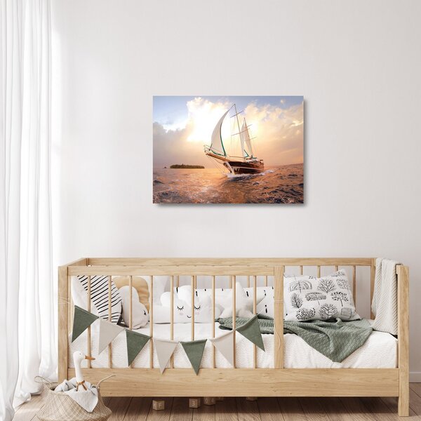 Staklena slika jahte (70x50 cm)