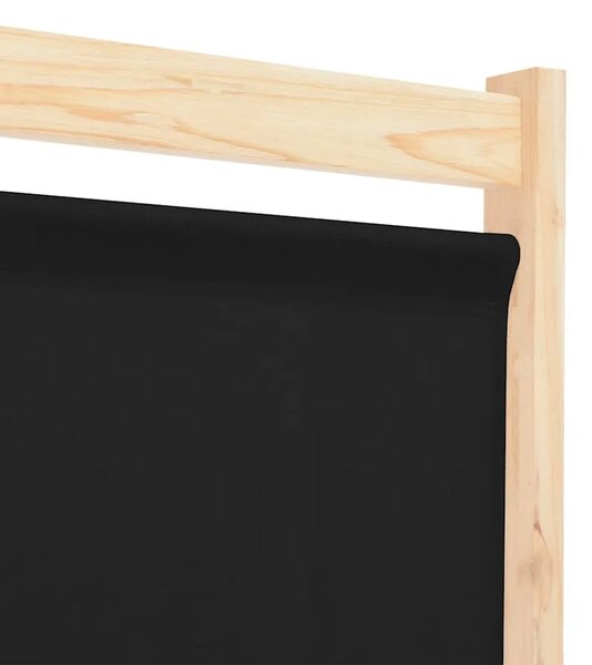Paravan - Sobna pregrada s 3 panela od tkanine 120 x 170 x 4 cm crna - Crna 3 1 Crna