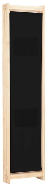 Paravan - Sobna pregrada s 3 panela od tkanine 120 x 170 x 4 cm crna - Crna 3 1 Crna