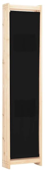 Paravan - Sobna pregrada s 4 panela od tkanine 160 x 170 x 4 cm crna - Crna 4 1 Crna