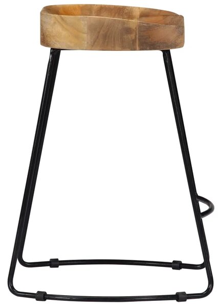 Barske stolice Gavin od masivnog drva manga 2 kom - Svjetlosmeđa 46 x 38 x 52 cm 2 masivno drvo manga