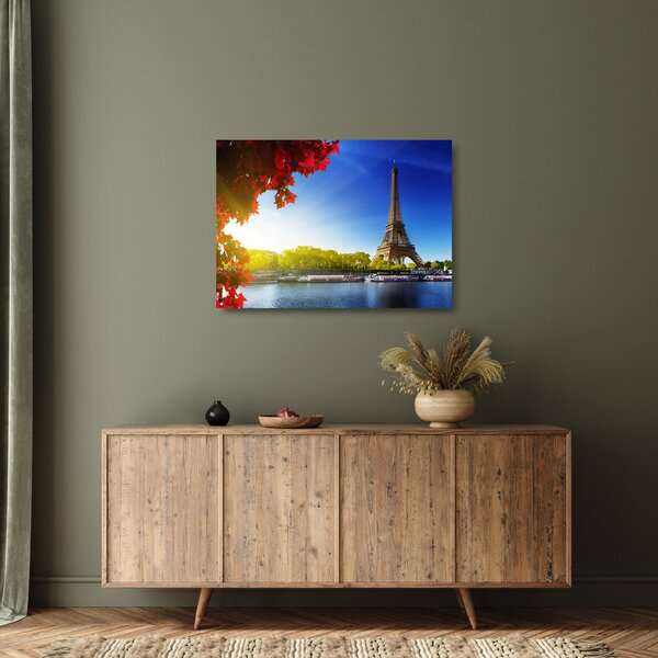 Staklena slika - jesen u Parizu (70x50 cm)