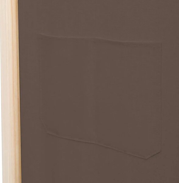 Paravan - Sobna pregrada sa 6 panela od tkanine 240 x 170 x 4 cm smeđa - Smeđa 6 1 Smeđa